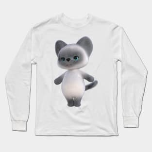 Blue Seameses Kitten Long Sleeve T-Shirt